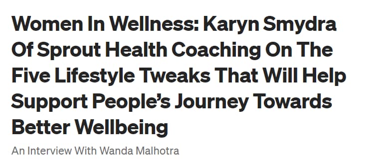 Karyn Smydra Women In Wellness interview on November 15, 2023